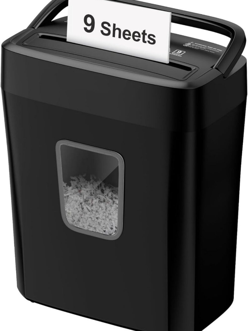9-Sheet Crosscut Paper Shredder for Home Office, P-4 Security, Quiet Operation